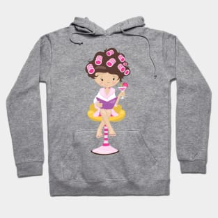 Cute Girl, Brown Hair, Beauty Salon, Hair Salon Hoodie